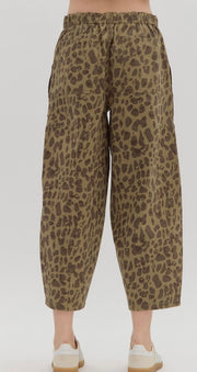 Leopard Barrel Jean