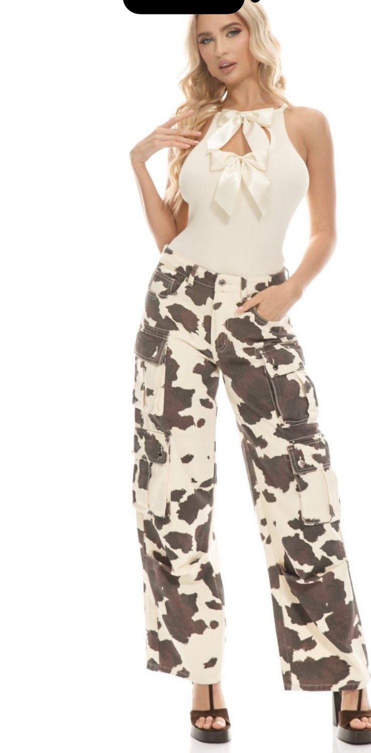 Cow Cargo Pants