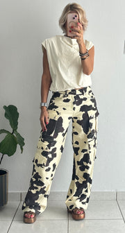 Cow Cargo Pants